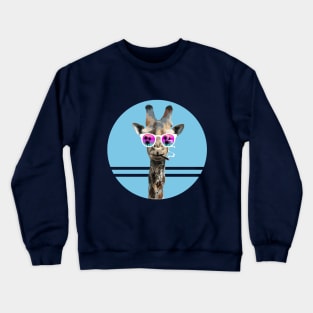 Summer Giraffe Illustration Crewneck Sweatshirt